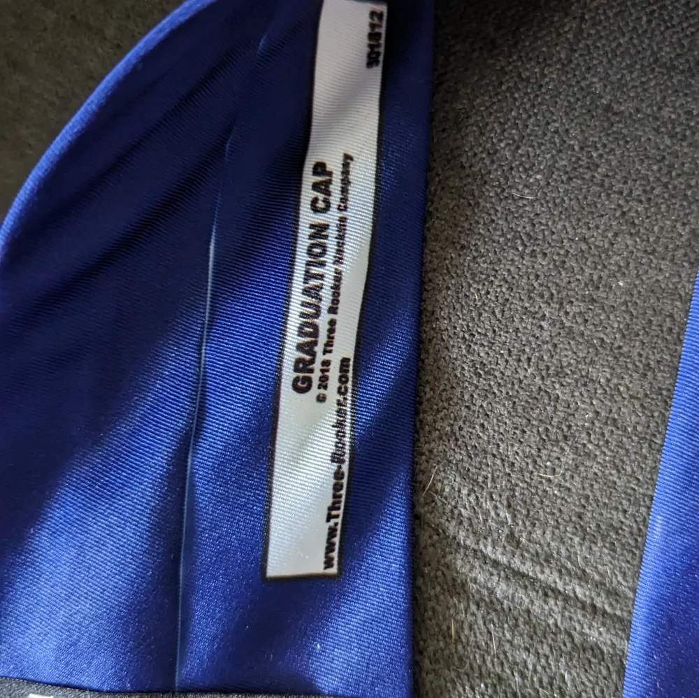 Graduation Tie Diploma Adult Blue